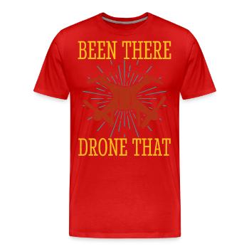 Drohne - Männer Premium Bio T-Shirt - Rot - Vorne - Damien (186cm)