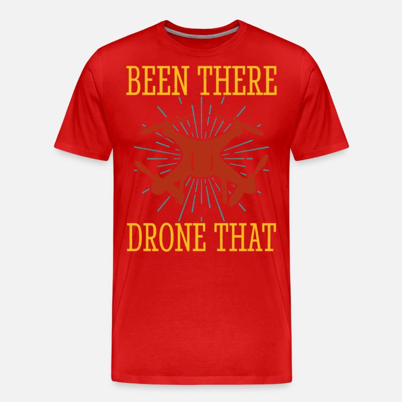 Drohne - Männer Premium Bio T-Shirt - Rot