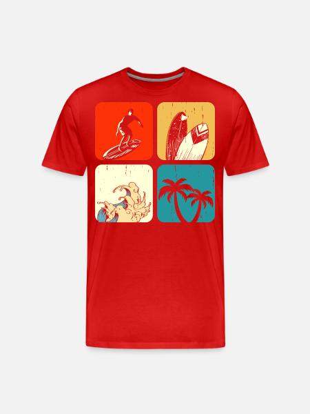 Surfeur - T-shirt bio Premium Homme - rouge