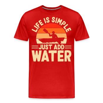 Kajak Kajakfahrer Kajaker - Männer Premium Bio T-Shirt - Rot - Vorne - Damien (186cm)