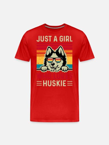 Husky - Männer Premium Bio T-Shirt - Rot