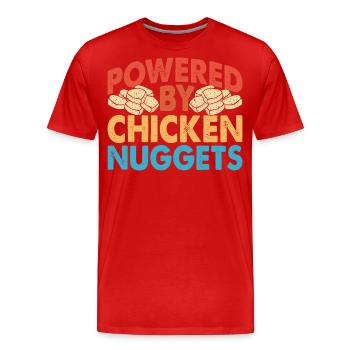 Chicken Nuggets - Männer Premium Bio T-Shirt - Rot - Vorne - Damien (186cm)