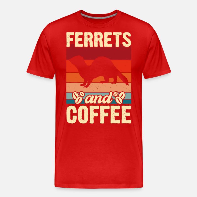 Frettchen - Männer Premium Bio T-Shirt - Rot