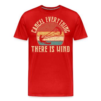 Kitesurf Kitesurfer Kiteboard Kitesurfen - Männer Premium Bio T-Shirt - Rot - Vorne - Damien (186cm)