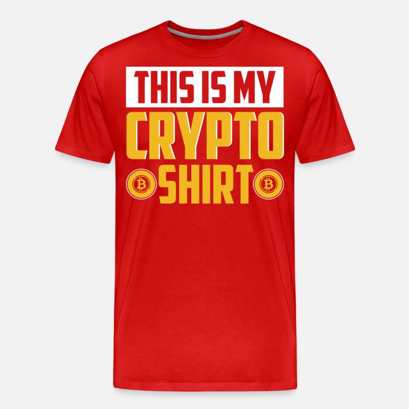 Krypto Kryptowährung - Männer Premium Bio T-Shirt - Rot