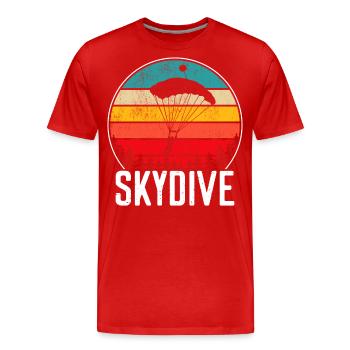 Skydive skydiving - Männer Premium Bio T-Shirt - Rot - Vorne - Damien (186cm)