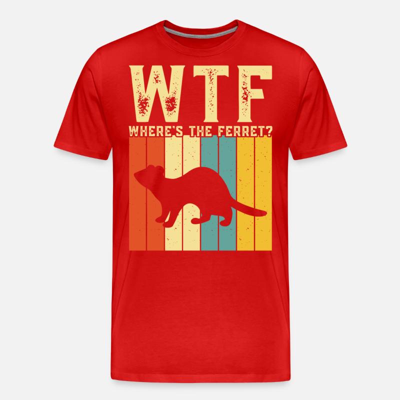 Frettchen - Männer Premium Bio T-Shirt - Rot