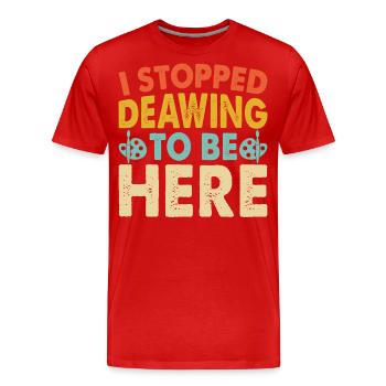 Artistes peintres - T-shirt bio Premium Homme - rouge - Devant - Damien (186cm)