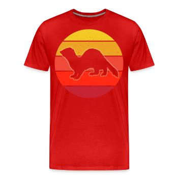 Frettchen - Männer Premium Bio T-Shirt - Rot - Vorne - Damien (186cm)