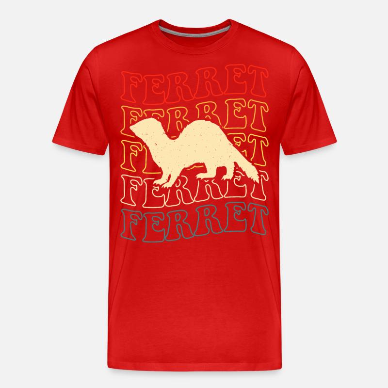 Frettchen - Männer Premium Bio T-Shirt - Rot