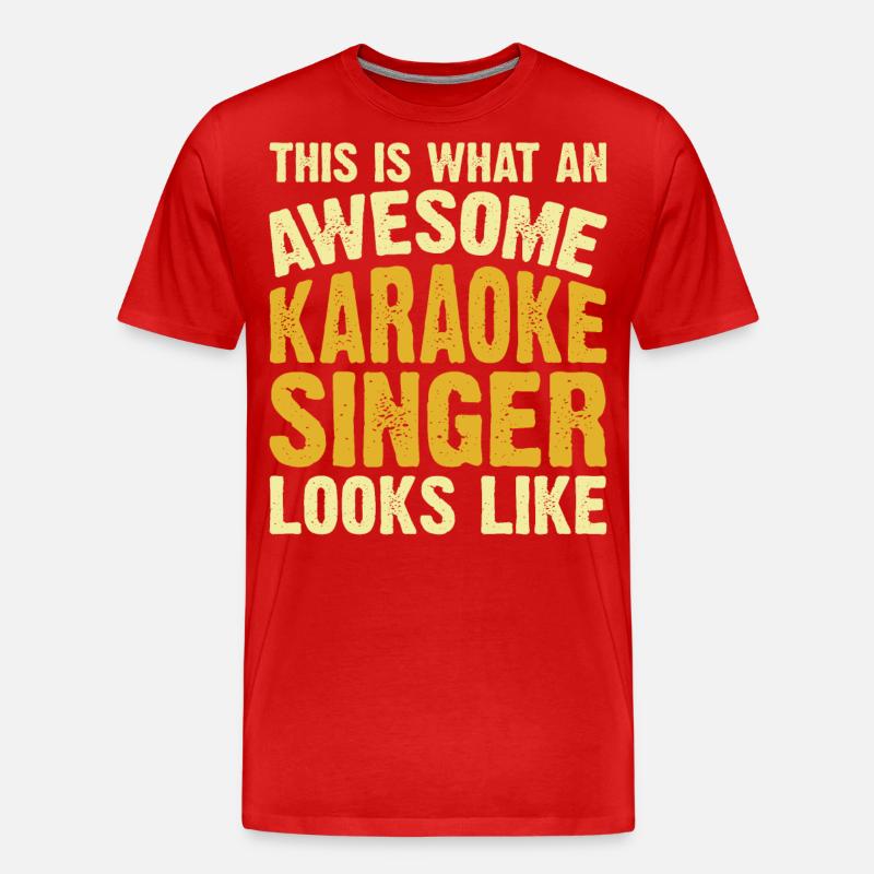 Karaoke Singen - Männer Premium Bio T-Shirt - Rot