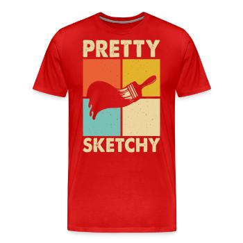Peintres Artistes Peintres - T-shirt bio Premium Homme - rouge - Devant - Damien (186cm)