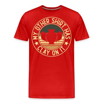 Töpfern Töpferei Töpfer - Männer Premium Bio T-Shirt - Rot - Vorne - Damien (186cm)