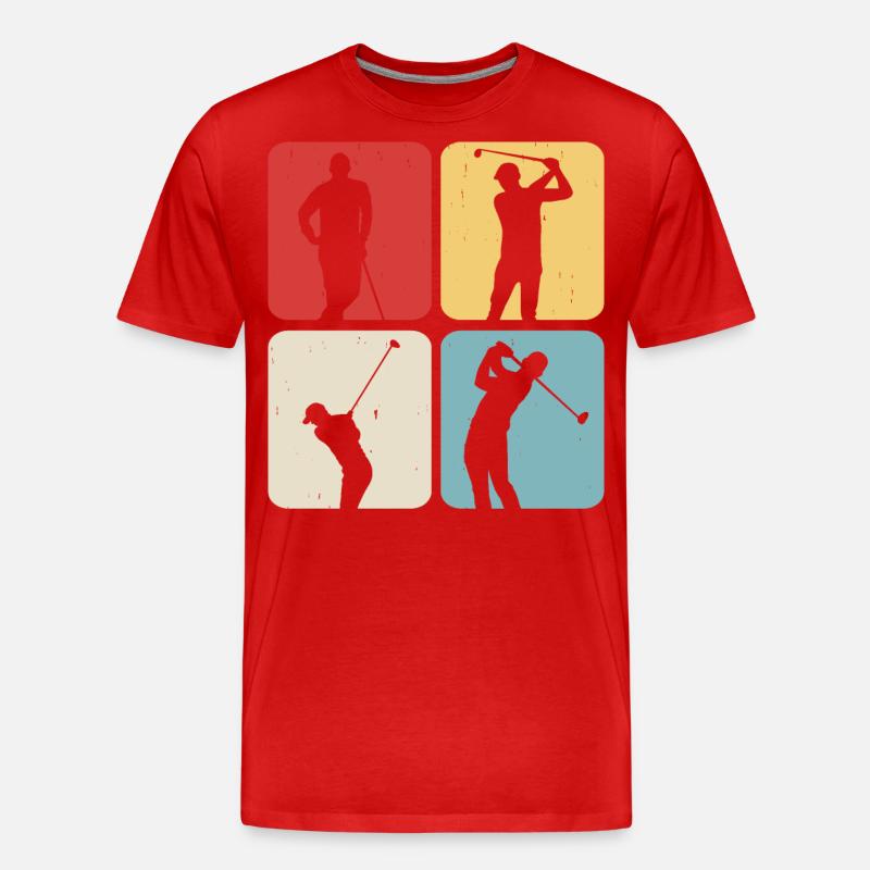 Golf Golfer - Männer Premium Bio T-Shirt - Rot