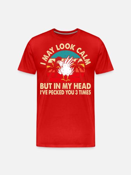 Chickens Chicken - Men's Premium Organic T-Shirt - red