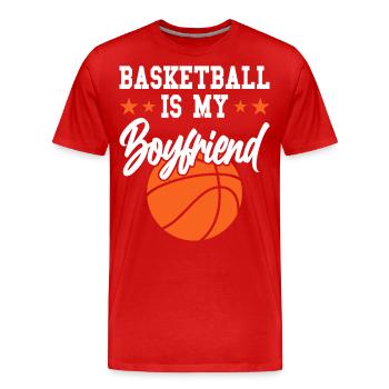 Basketball Basketballer - Männer Premium Bio T-Shirt - Rot - Vorne - Damien (186cm)
