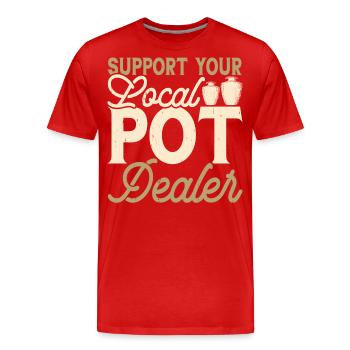Poterie Poterie Poterie - T-shirt bio Premium Homme - rouge - Devant - Damien (186cm)