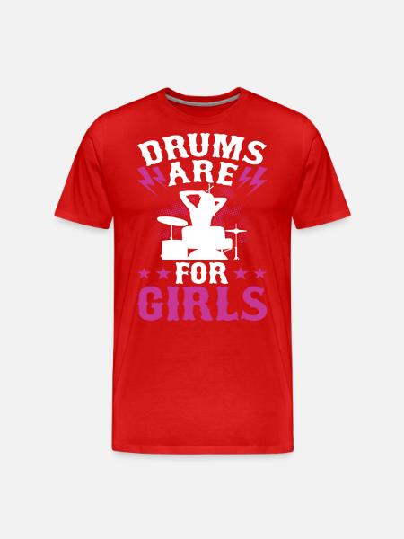 Drums Drummer Drummer - Men's Premium Organic T-Shirt - red