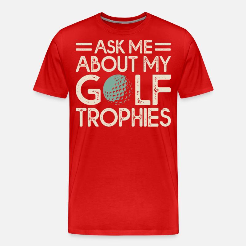 Golf Golfer - Männer Premium Bio T-Shirt - Rot