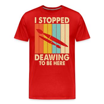 Artiste peintre - T-shirt bio Premium Homme - rouge - Devant - Damien (186cm)
