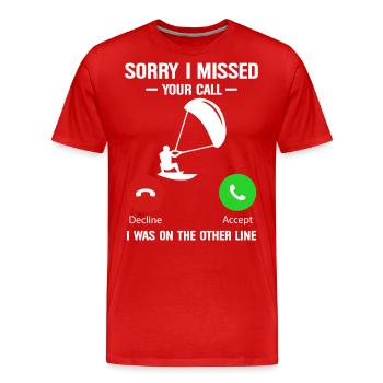 Kitesurf Kitesurfer Kiteboard Kitesurfen - Männer Premium Bio T-Shirt - Rot - Vorne - Damien (186cm)