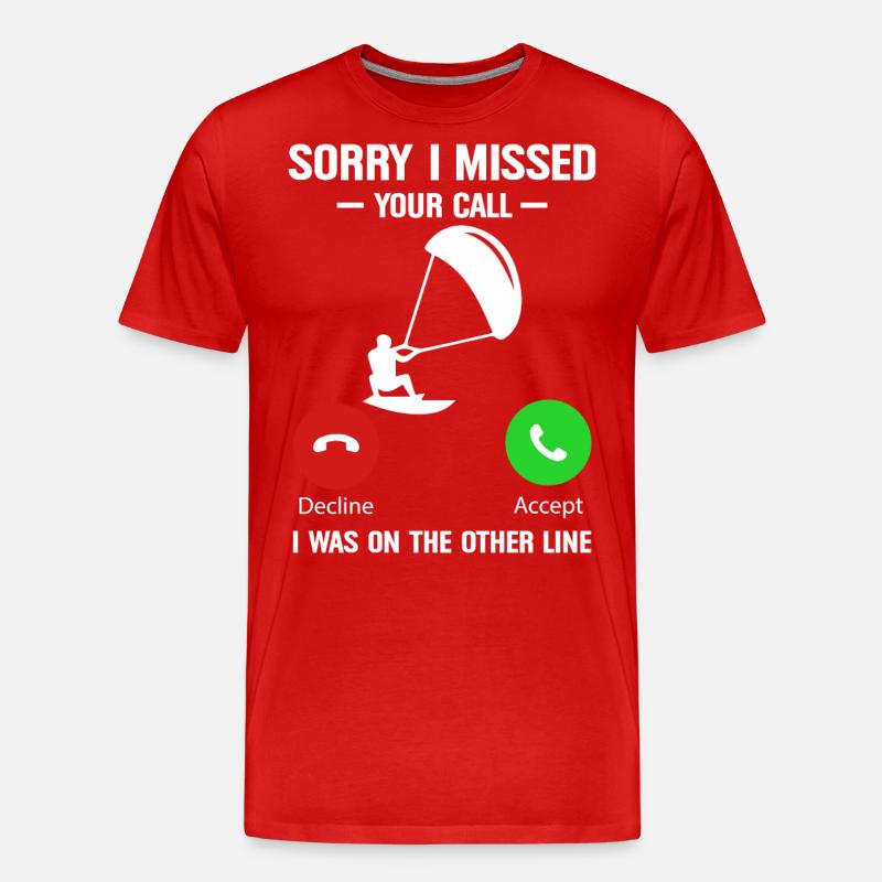 Kitesurf Kitesurfer Kiteboard Kitesurfen - Männer Premium Bio T-Shirt - Rot