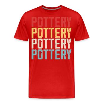 Poterie Poterie Poterie - T-shirt bio Premium Homme - rouge - Devant - Damien (186cm)