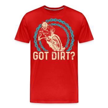 Motocross - T-shirt bio Premium Homme - rouge - Devant - Damien (186cm)
