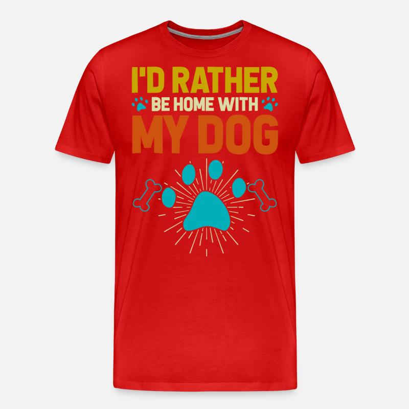 Hund Hunde - Männer Premium Bio T-Shirt - Rot