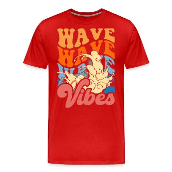 Surfer Surf - T-shirt bio Premium Homme - rouge - Devant - Damien (186cm)