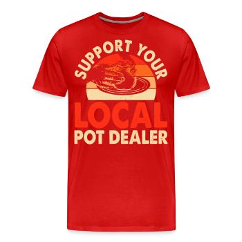 Poterie Poterie Poterie - T-shirt bio Premium Homme - rouge - Devant - Damien (186cm)
