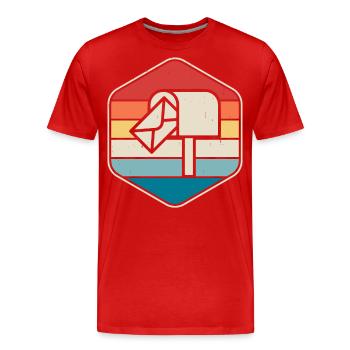 Briefkasten - Männer Premium Bio T-Shirt - Rot - Vorne - Damien (186cm)