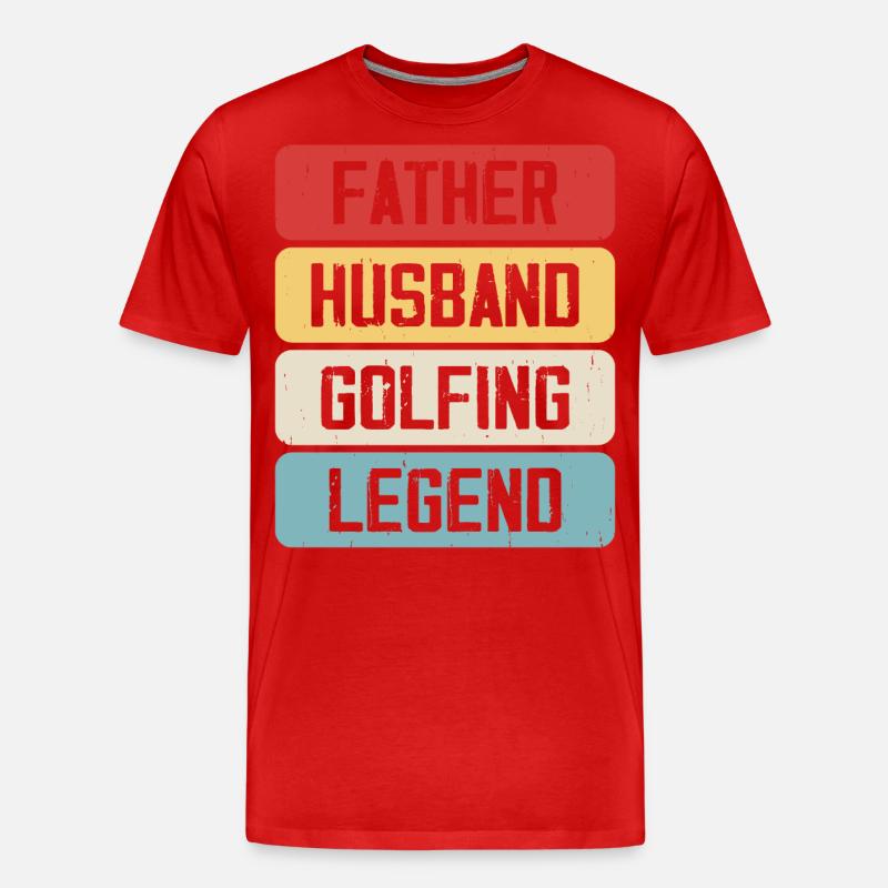 Golf Golfer - Männer Premium Bio T-Shirt - Rot