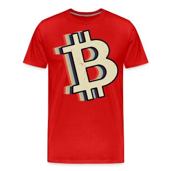 Bitcoin Crypto Crypto-monnaie - T-shirt bio Premium Homme - rouge - Devant - Damien (186cm)