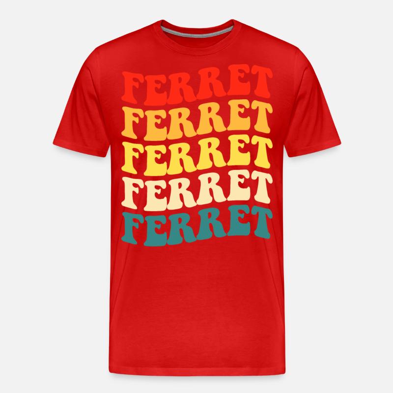 Frettchen - Männer Premium Bio T-Shirt - Rot