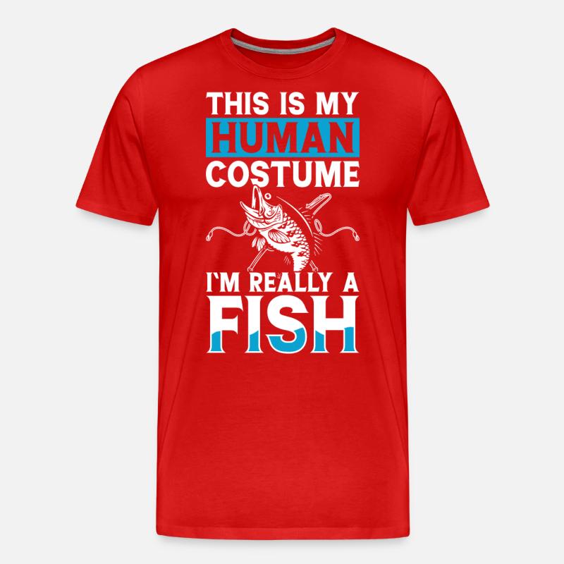 Angler - Männer Premium Bio T-Shirt - Rot