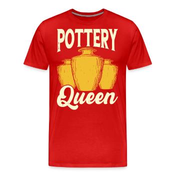 Poterie Poterie Poterie - T-shirt bio Premium Homme - rouge - Devant - Damien (186cm)