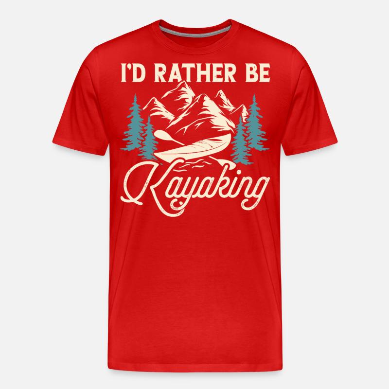 Kajak Kajakfahrer Kajaker - Männer Premium Bio T-Shirt - Rot