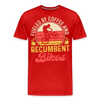 Bicycle - Men's Premium Organic T-Shirt - red - Front - Damien (186cm)