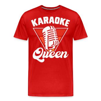 Karaoke Singen - Männer Premium Bio T-Shirt - Rot - Vorne - Damien (186cm)