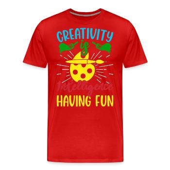 Artiste peintre - T-shirt bio Premium Homme - rouge - Devant - Damien (186cm)