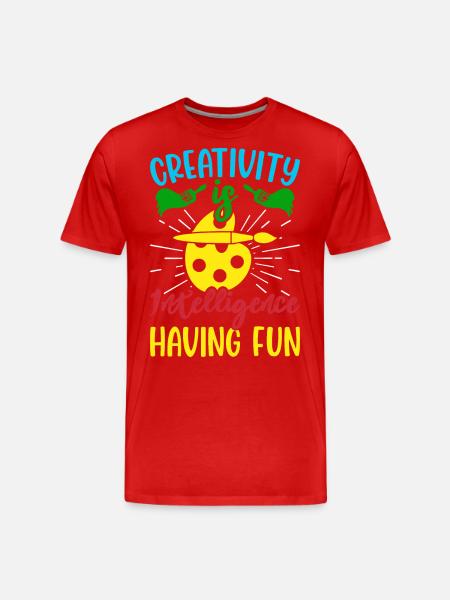 Artist Painter - Men's Premium Organic T-Shirt - red