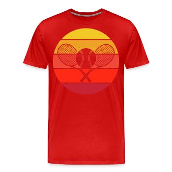 Tennis - Männer Premium Bio T-Shirt - Rot - Vorne - Damien (186cm)