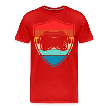 VR Virtuel Reality - Männer Premium Bio T-Shirt - Rot - Vorne - Damien (186cm)