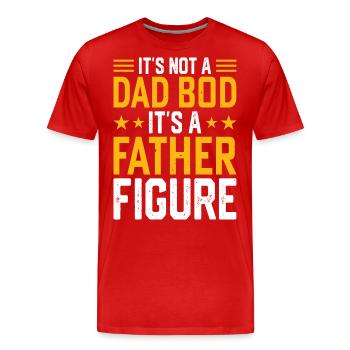 Papa Papa - T-shirt bio Premium Homme - rouge - Devant - Damien (186cm)