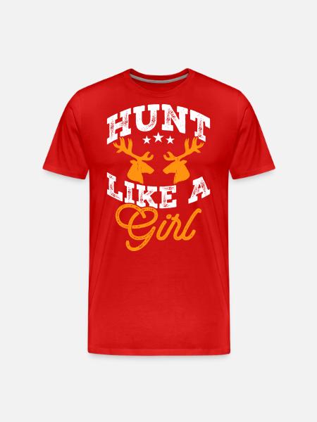 Huntress Hunt - Men's Premium Organic T-Shirt - red