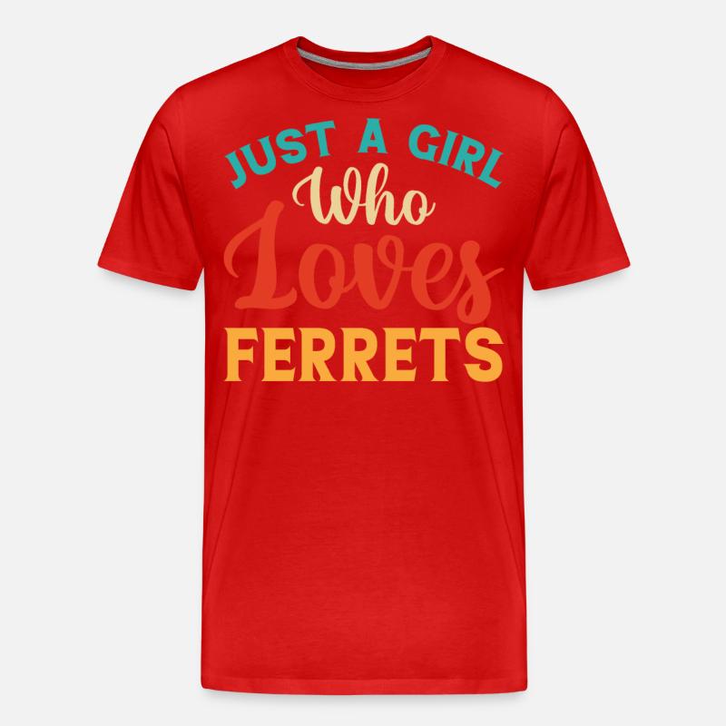 Frettchen - Männer Premium Bio T-Shirt - Rot