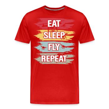 Skydiving - Men's Premium Organic T-Shirt - red - Front - Damien (186cm)