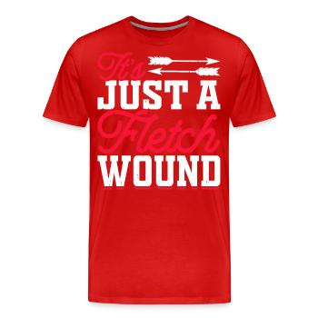 Bogenschießen Bogenschütze - Männer Premium Bio T-Shirt - Rot - Vorne - Damien (186cm)