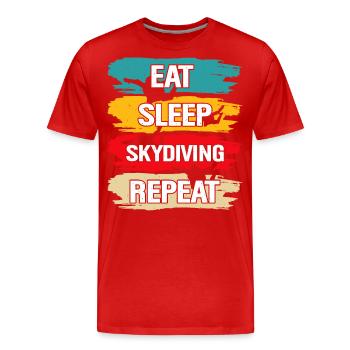 Skydiving - Men's Premium Organic T-Shirt - red - Front - Damien (186cm)